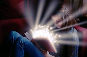 Phosphatidylserine and Sleep - What's the Connection - Girl Reading Glowing Book