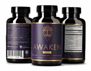 3 bottles of Awaken Gold nootropic supplement.