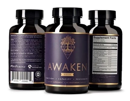 Awaken Gold - 3 Bottles of Awaken Gold Nootropic Supplement